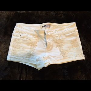 JOLT white Jean shorts