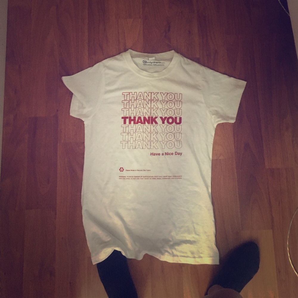 Thank you trash bag shirt❤