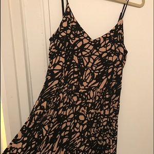 Tan and black Midi dress - Loft