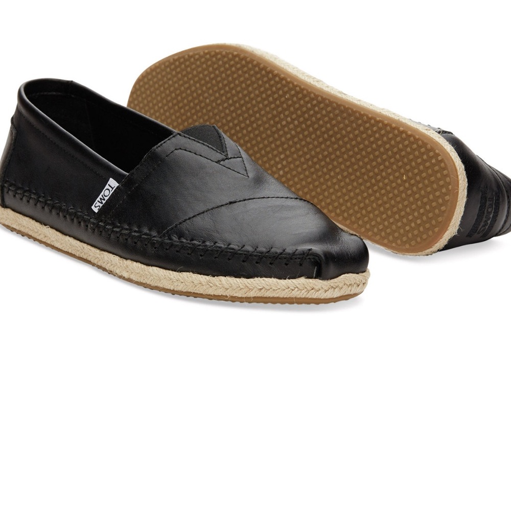 LEATHER TOMS SLIP ONS