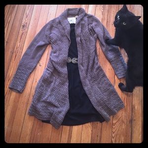 Angel of the North long cotton cardigan