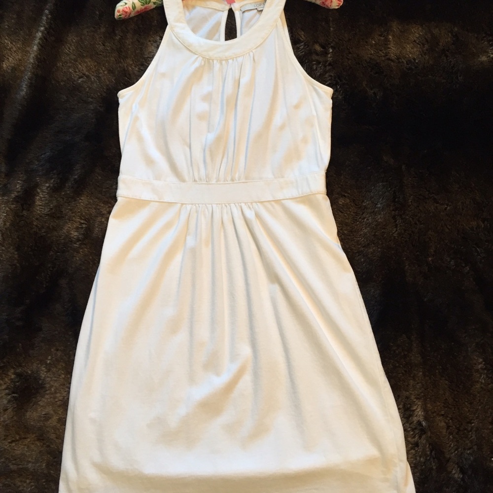LOFT white dress