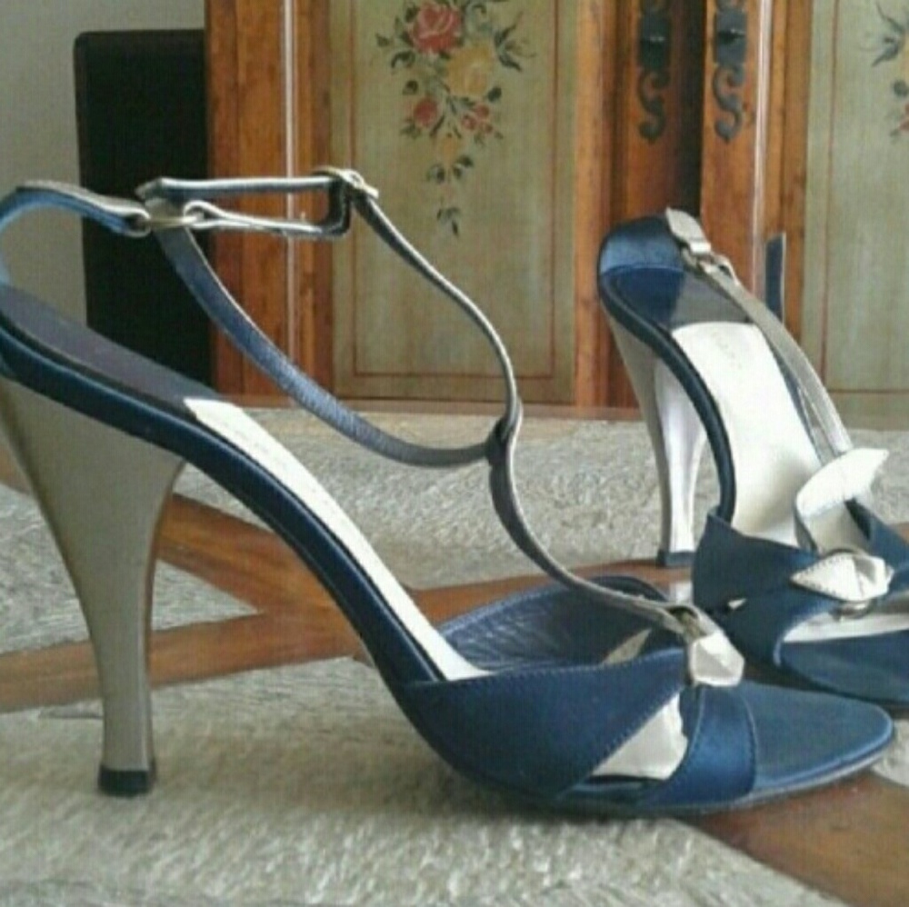 Vintage Marc Jacobs Satin T-Strap Heels