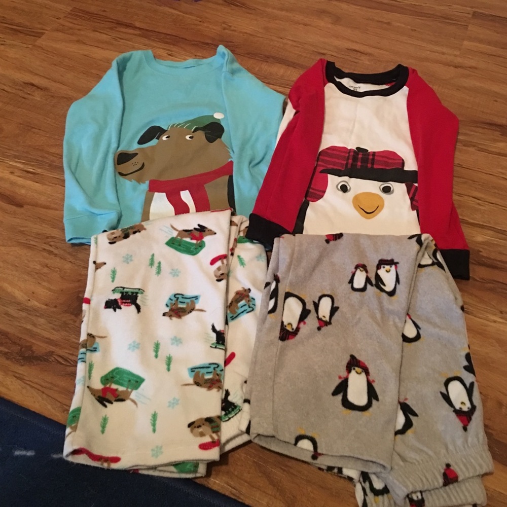 Boys 5T Christmas/winter pajama set bundle