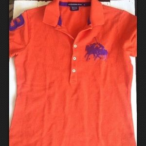 Ralph Lauren sport orange polo big pony small