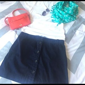 JCrew navy blue skirt