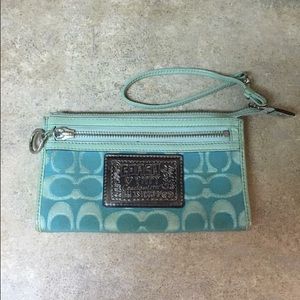 Teal Coach Poppy Wallet
