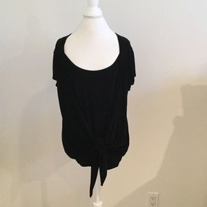 Chico's size 3 (16/18) Black Travelers tie top