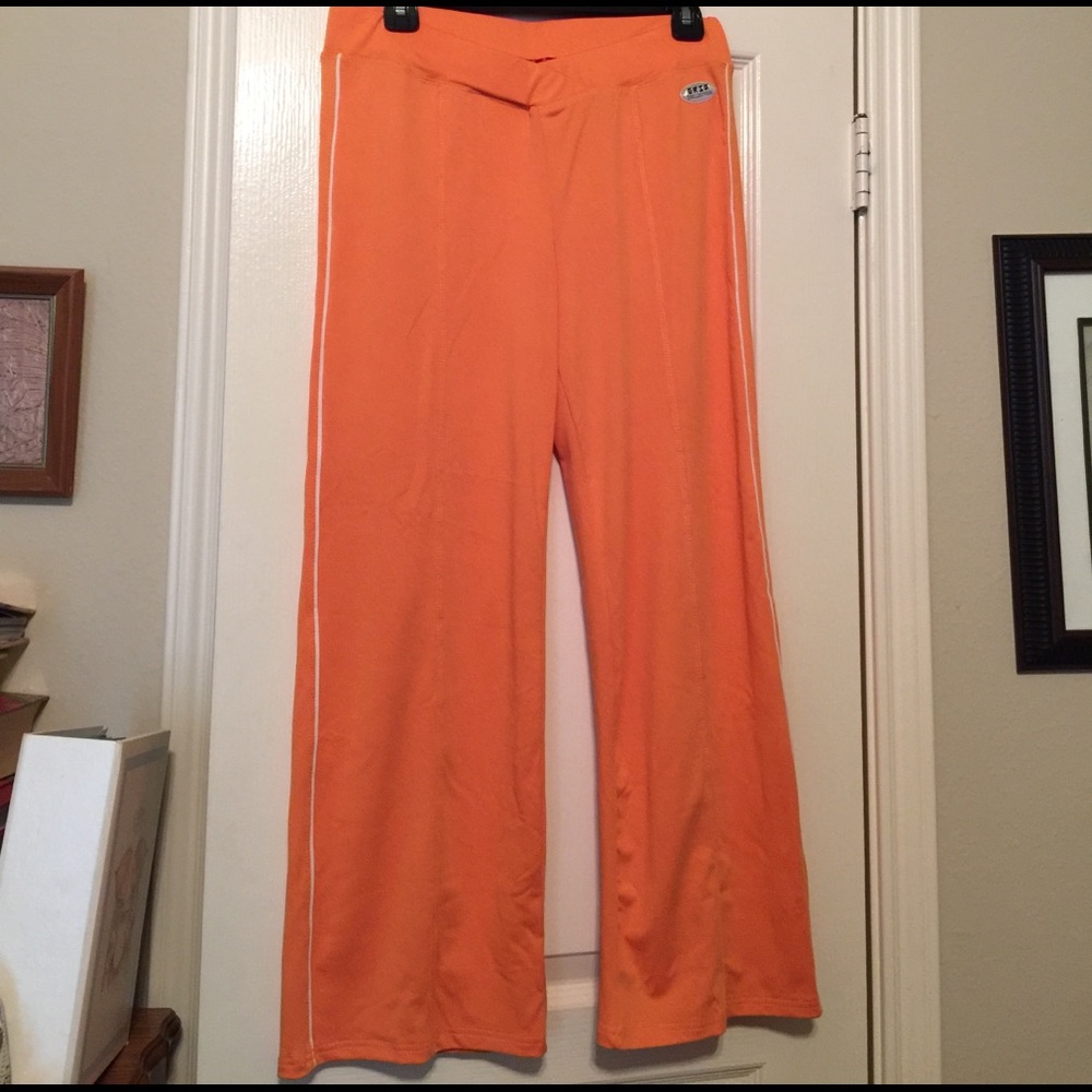 Orange lounge pants and top