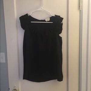 kate spade silk ruffle top