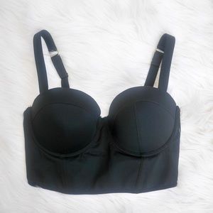 Bebe Black Crop Top Corset (RESERVED)