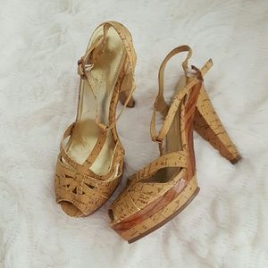 Cork Strapped Heels