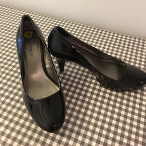 Black patten leather shoes