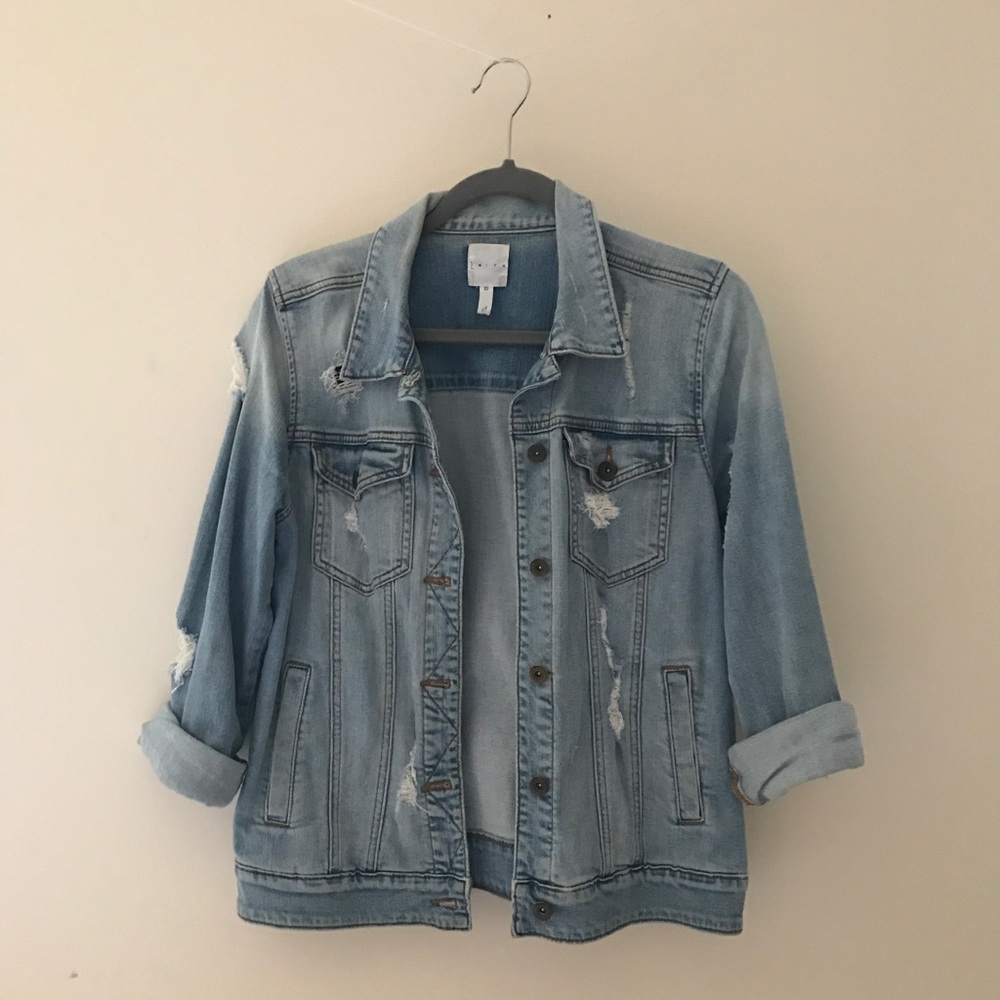 Distressed Boyfriend Denim Jacket