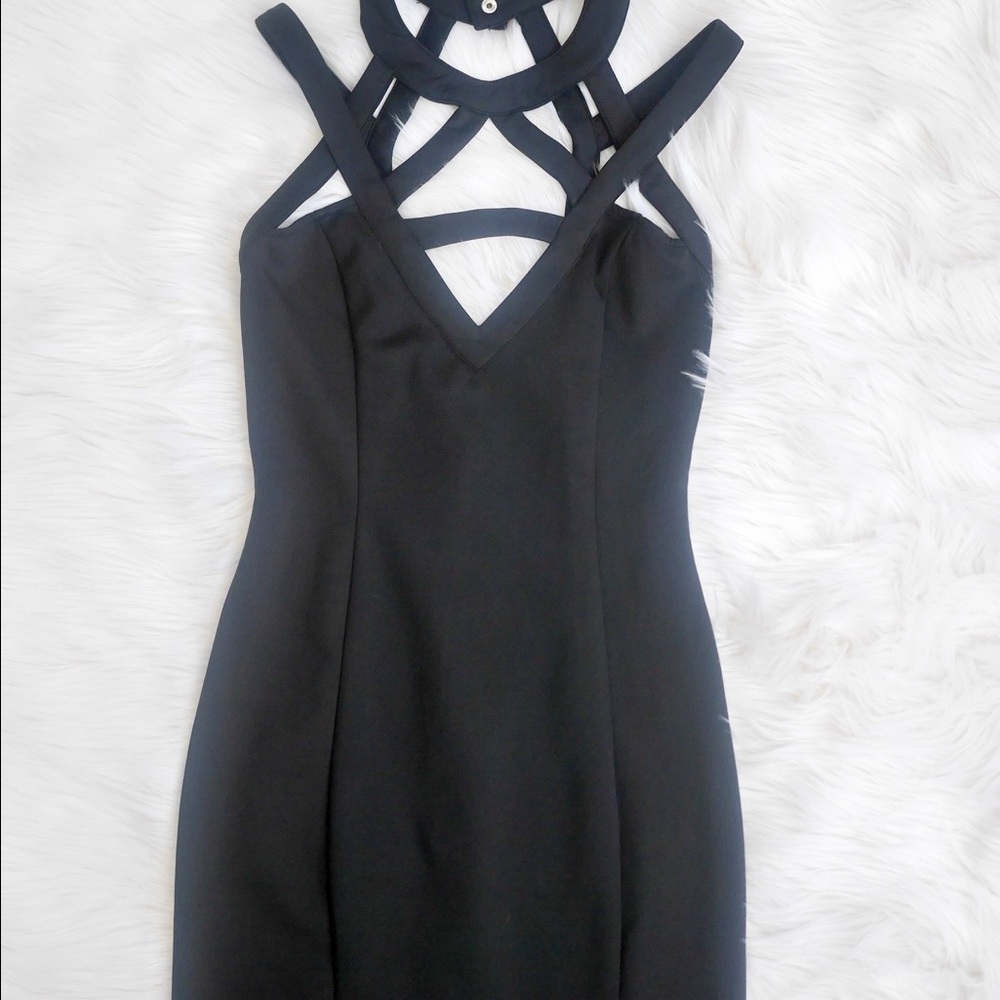Tobi Black Strappy Dress