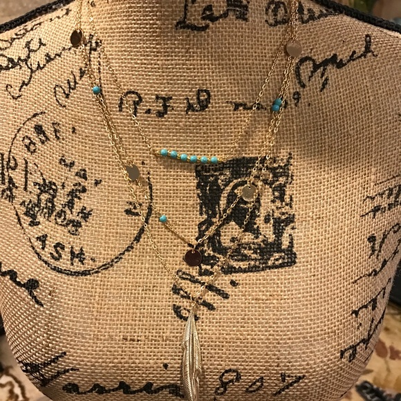 Boho tribal 3 layer necklace - Picture 5 of 7