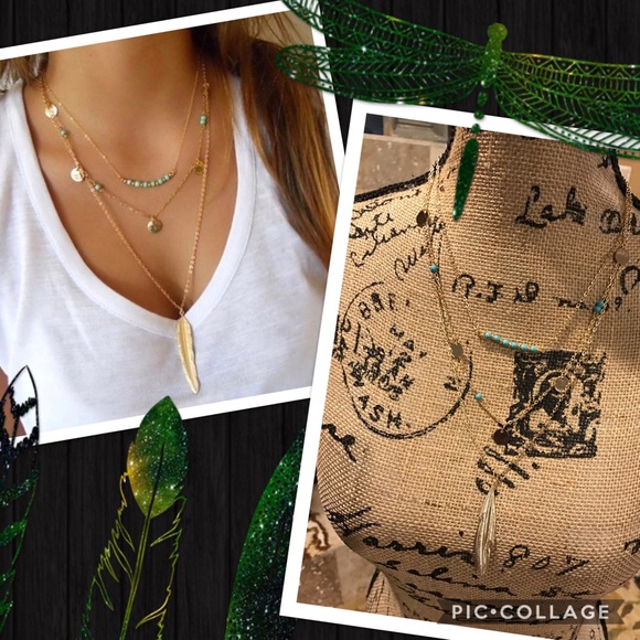 Boho tribal 3 layer necklace - Picture 7 of 7