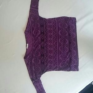 Purple Aztec print shirt