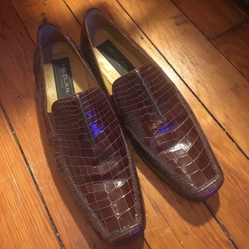 Mezlan men's size 10.5 crocodile dress shoes