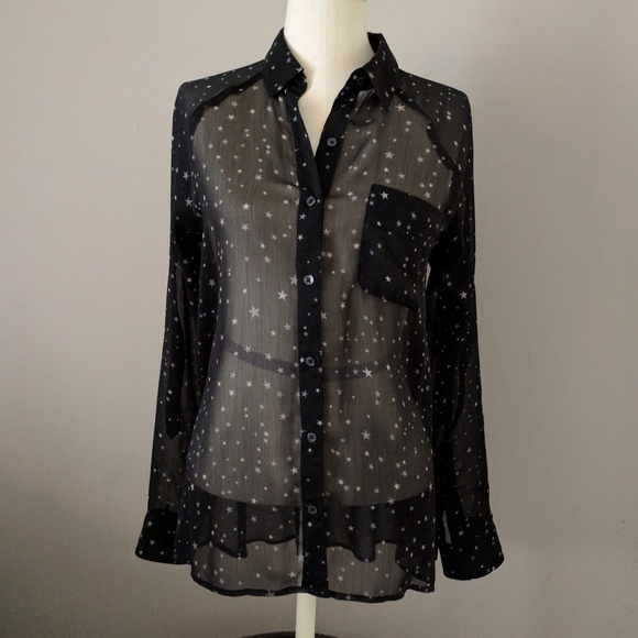 Express Tops - EXPRESS Size S: Star print blouse Express Tops - EXPRESS Size S: Star print blouse