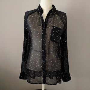 Express Tops - EXPRESS Size S: Star print blouse Express Tops - EXPRESS Size S: Star print blouse