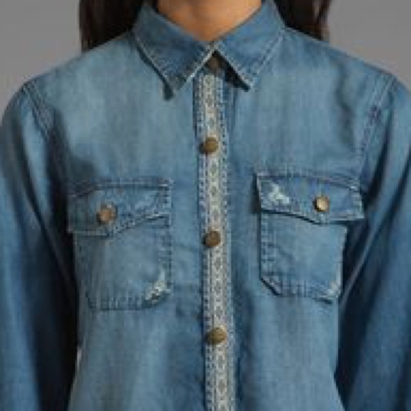 Current/Elliott Tops - New Current Elliott Perfect T-Shirt Embroidered M