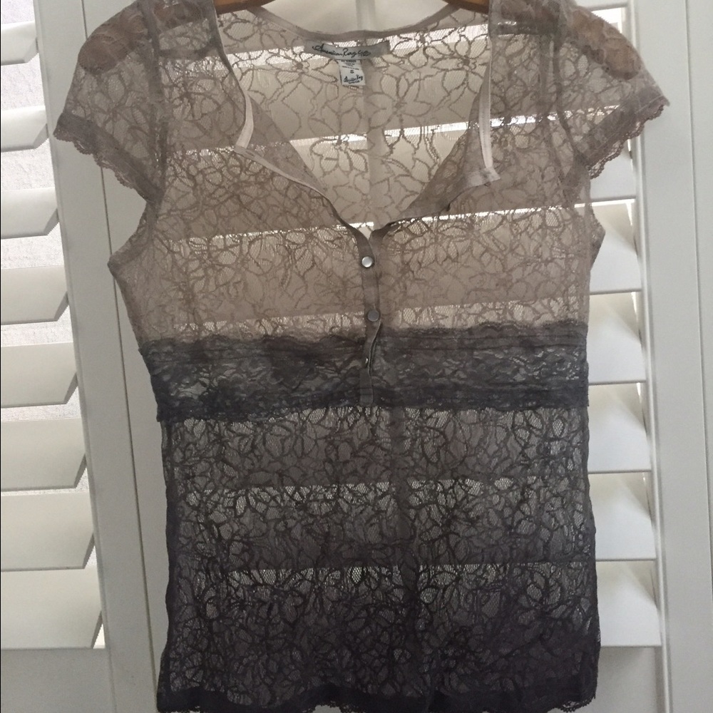 Sheer lace top
