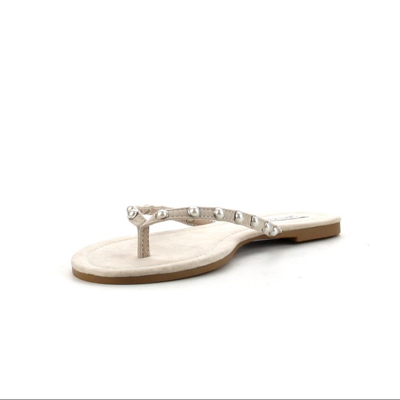 NUDE PEARL THONG SANDALS - Picture 4 of 4