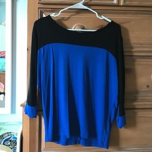 Black & blue top