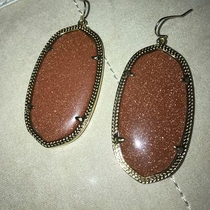 Brown glittery Kendra Scott Danielle earrings