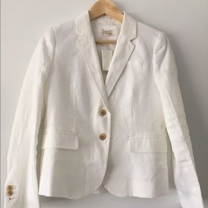 J. Crew white linen blazer