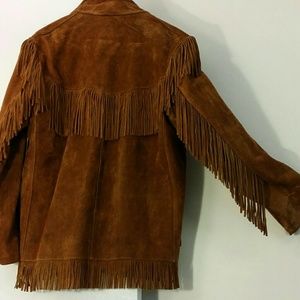 Men's Leather Fringe jacket - size 46.