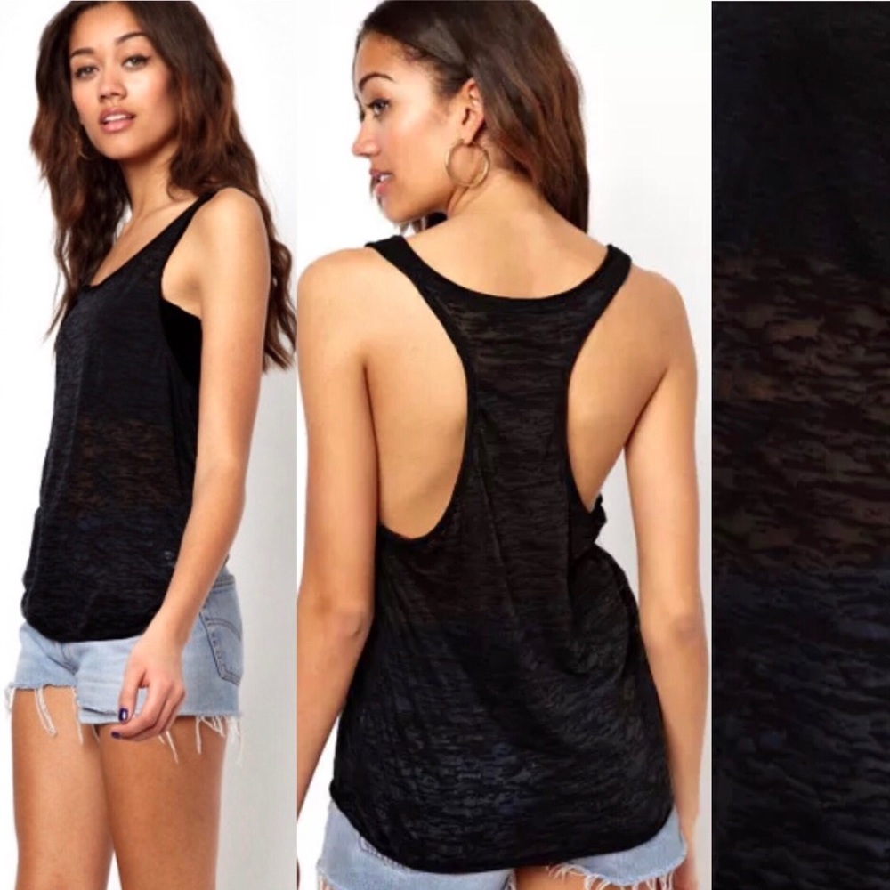 Black Transparent RacerBack Workout Tank