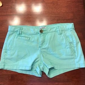 Express Stretch low rise shorts - sea foam green