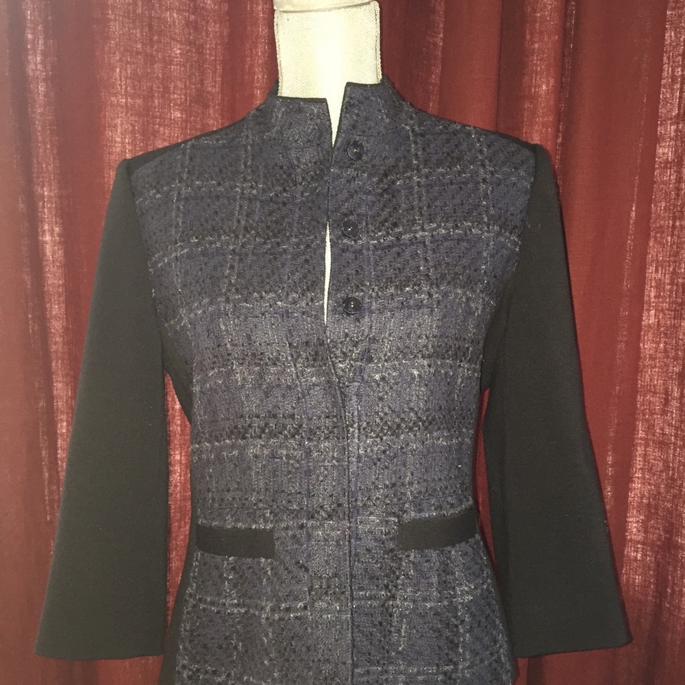 Tweed trim blazer