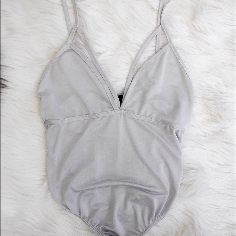 Off White Satin Bodysuit from Missguided