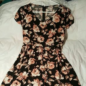 Rose Flower Print Dress