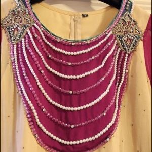 pakistani embellished maxi dres