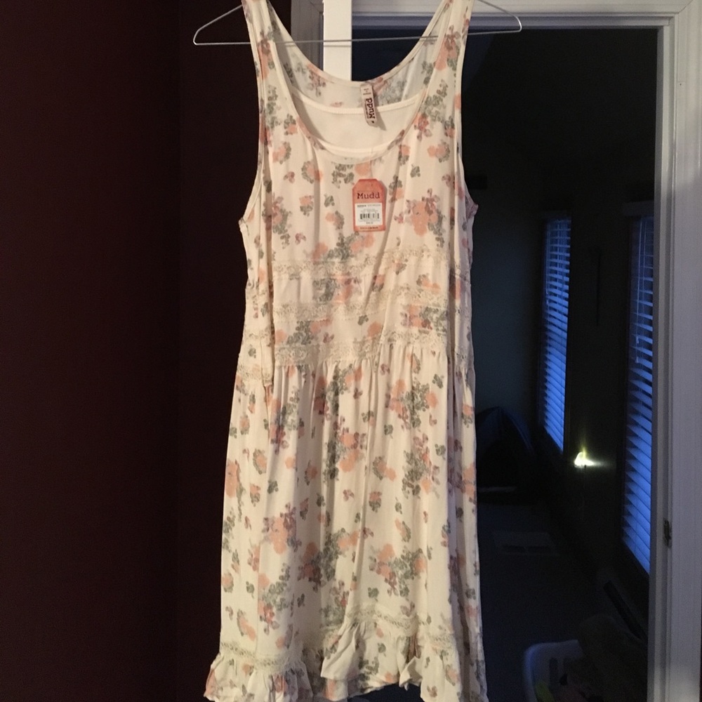 Floral cream with lace dress