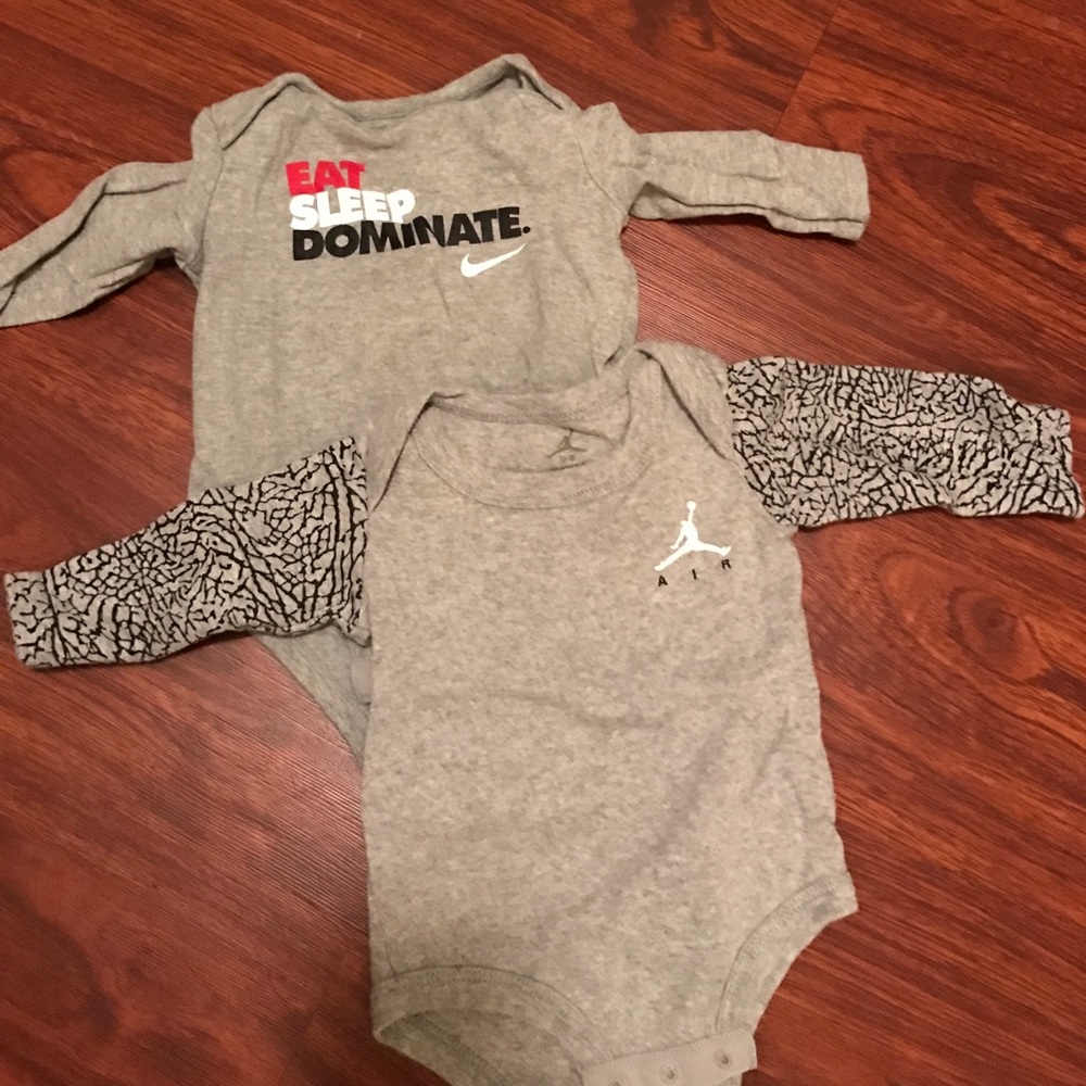 Jordan and Nike Onesies Boys Size 3-6 months