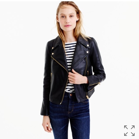 J. Crew Jackets & Blazers - JCREW COLLECTION LEATHER MOTORCYCLE JACKET