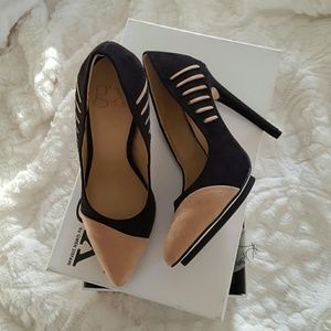 Black and Nude GX Heels