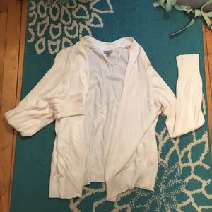 White cardigan