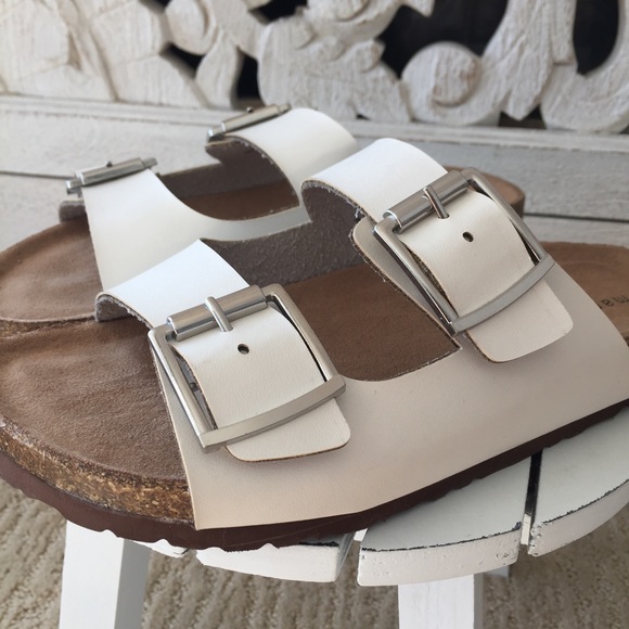 Steve Madden White Birkenstocks - Picture 2 of 4