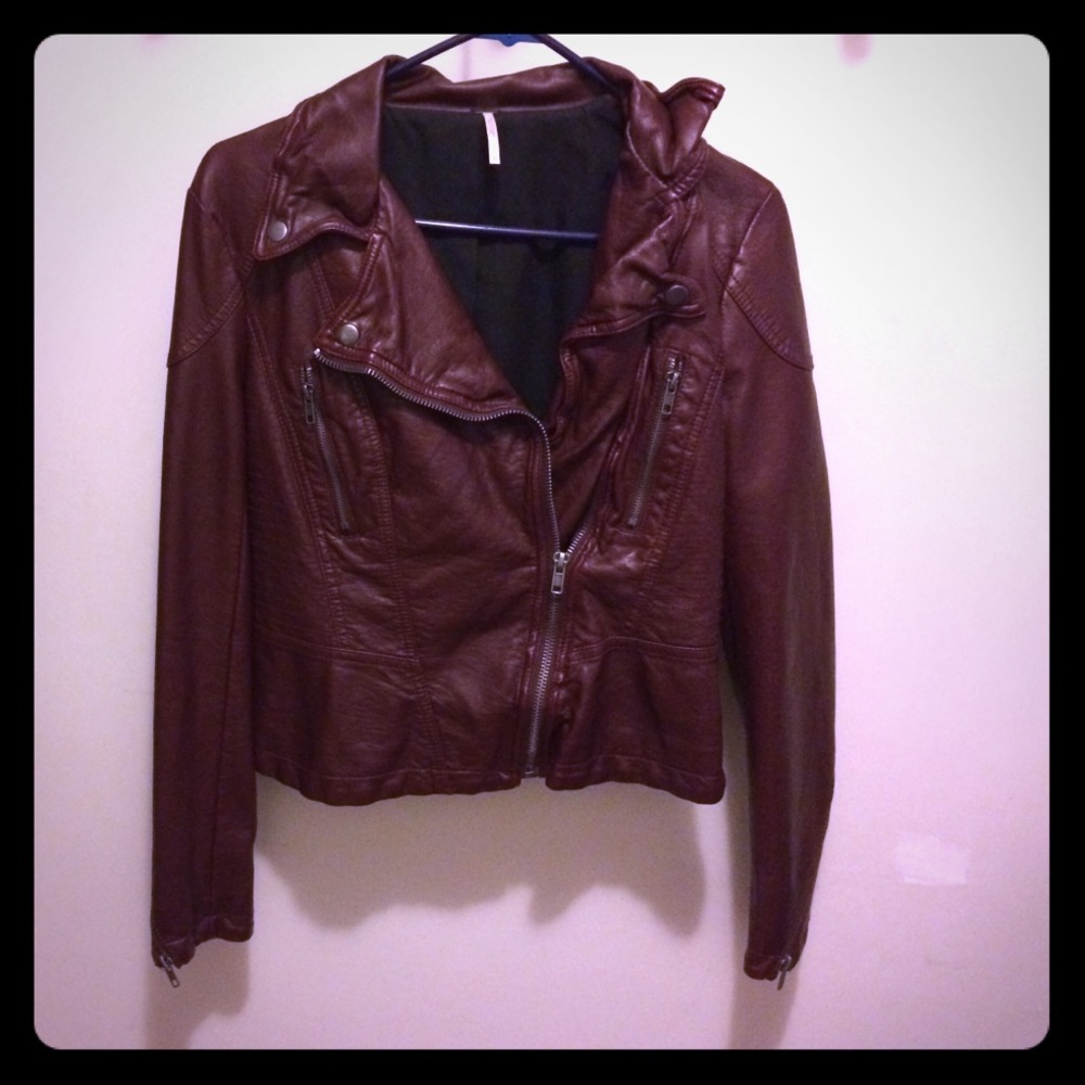 Free People Vegan Leather Jacket