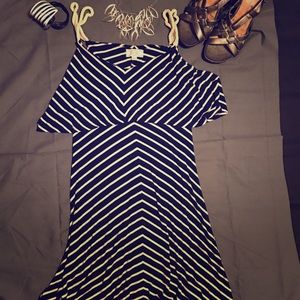 Navy sundress with flounce top, size medium