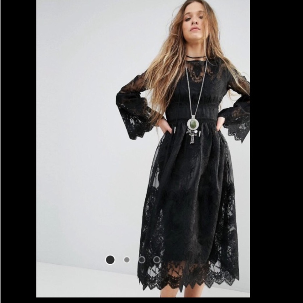Black lace dress