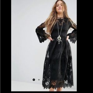 Black lace dress