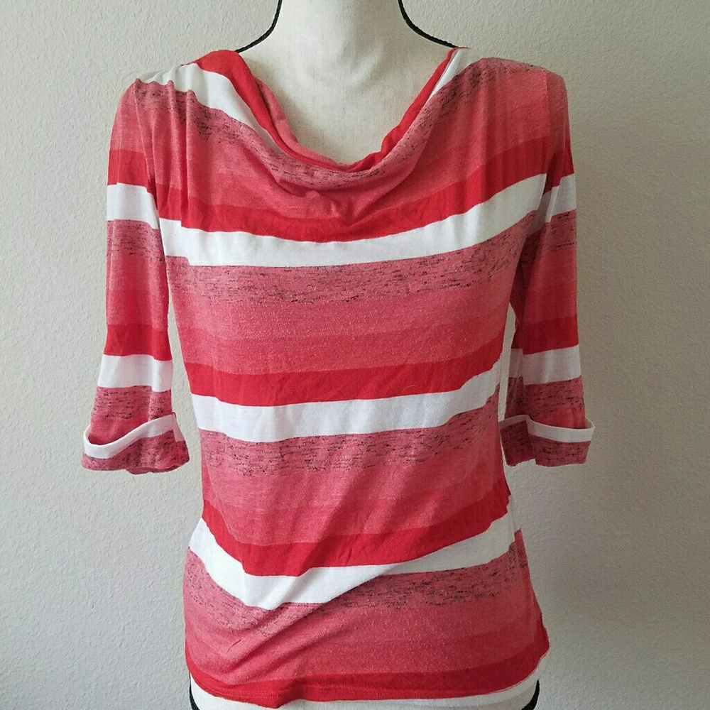 Stripped Coral Blouse