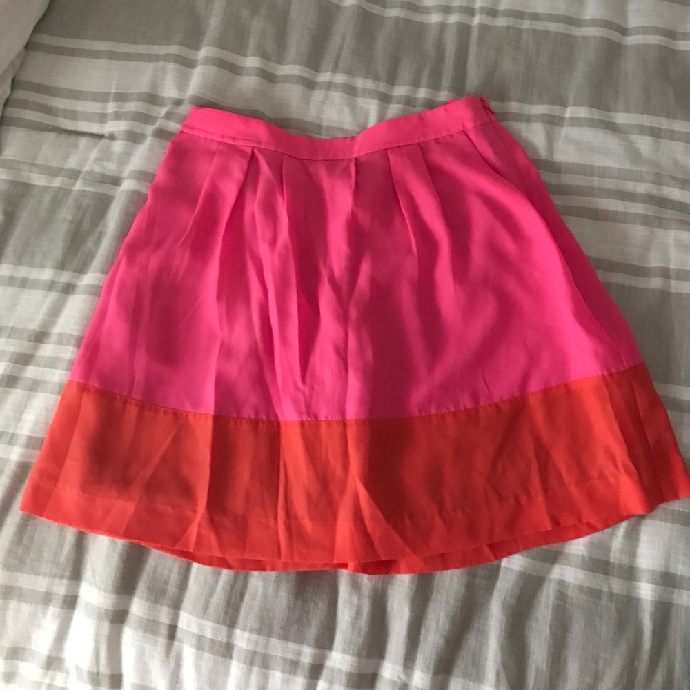 Pink and orange J. Crew Skirt. Size 2